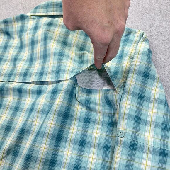 REI Co-op Sahara Long Sleeve Shirt Men’s Medium Blue Plaid Breathable Bluesign - Picture 9 of 12